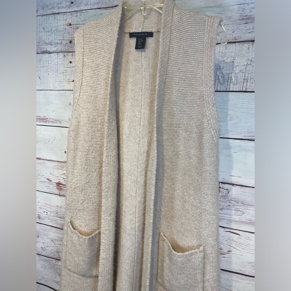 Tahari • Open Duster Cardigan Sweater Vest XS - Picture 8 of 16